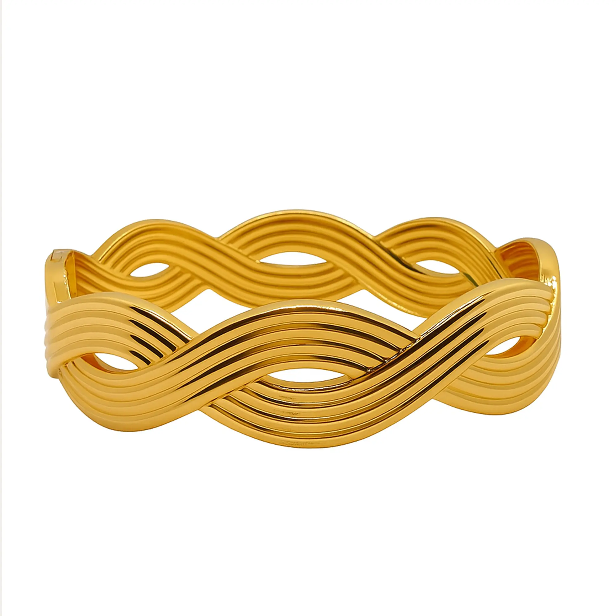 Round Zigg Gold Bracelet - Hover