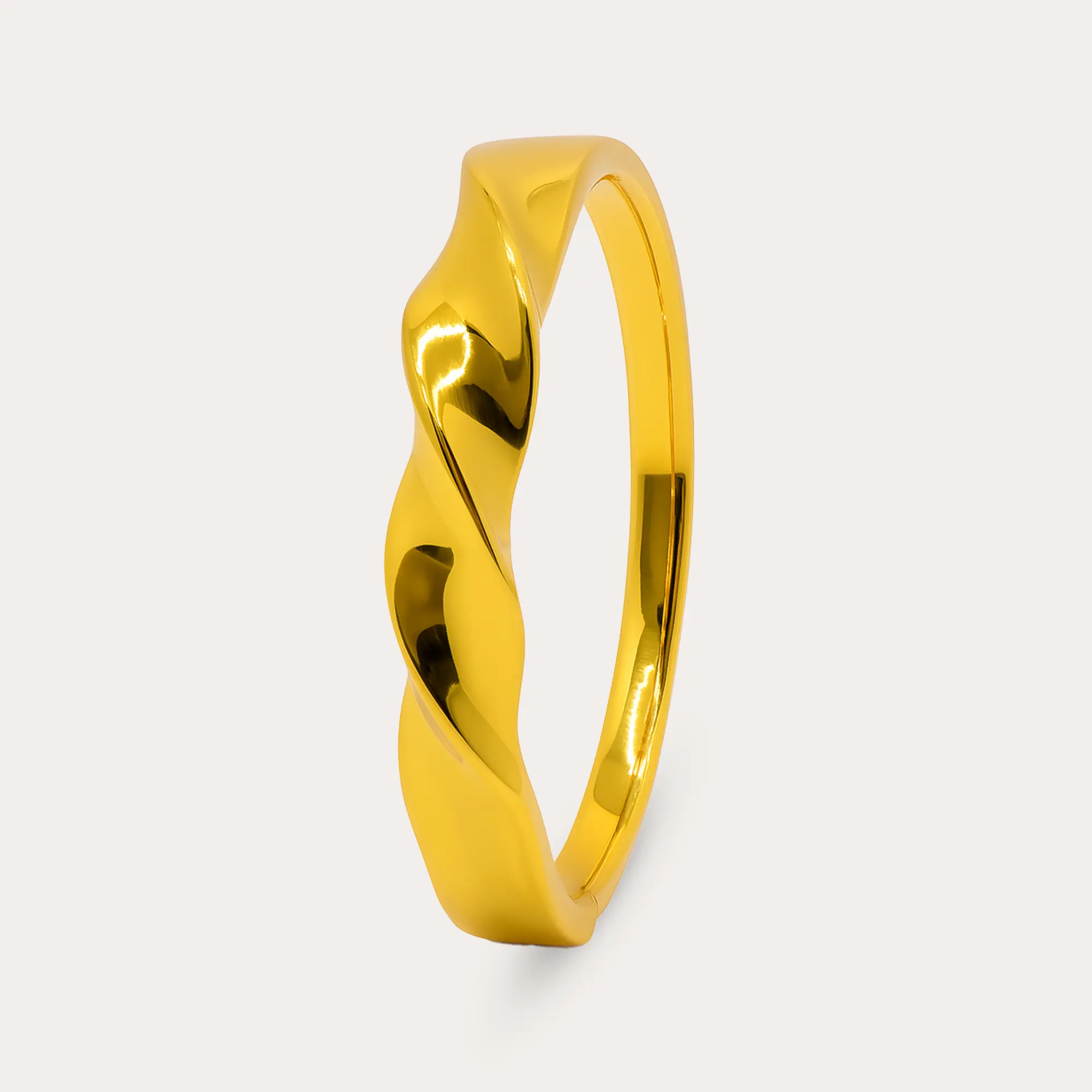 Textured Gold Cuff Bracelet - Main