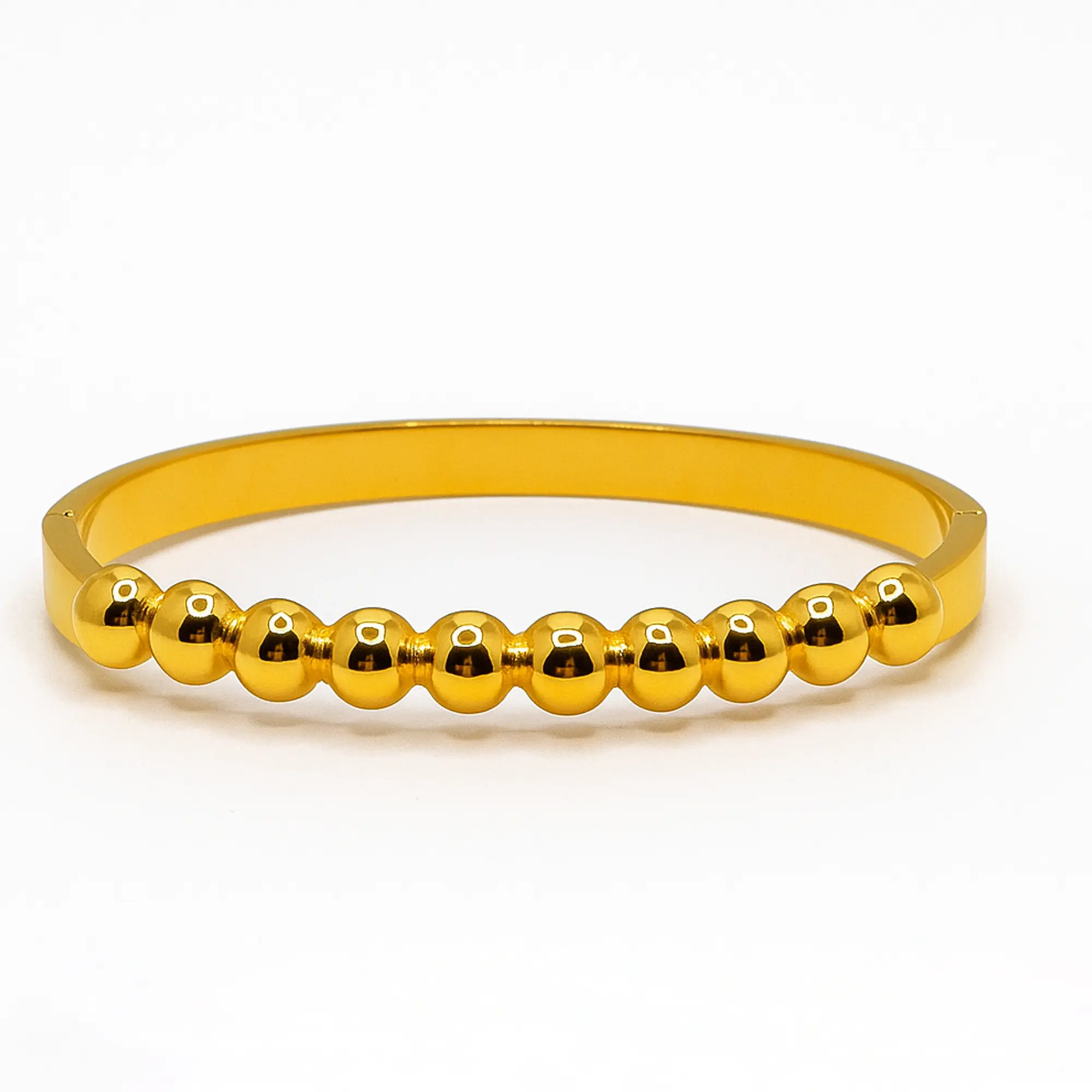 Gold Hot Ribbed Bracelet - Hover