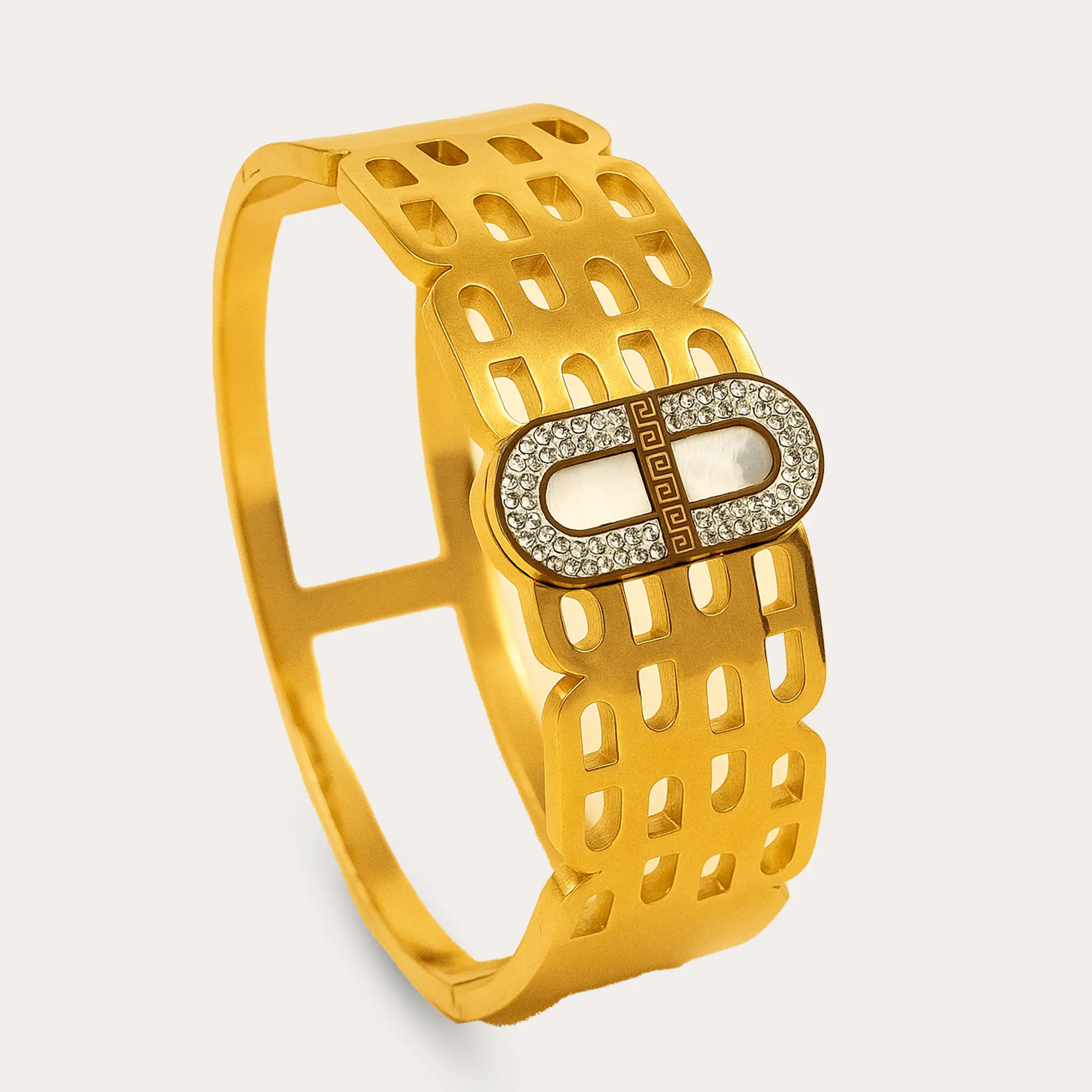 Enerald Gold Bangle Bracelet - Main