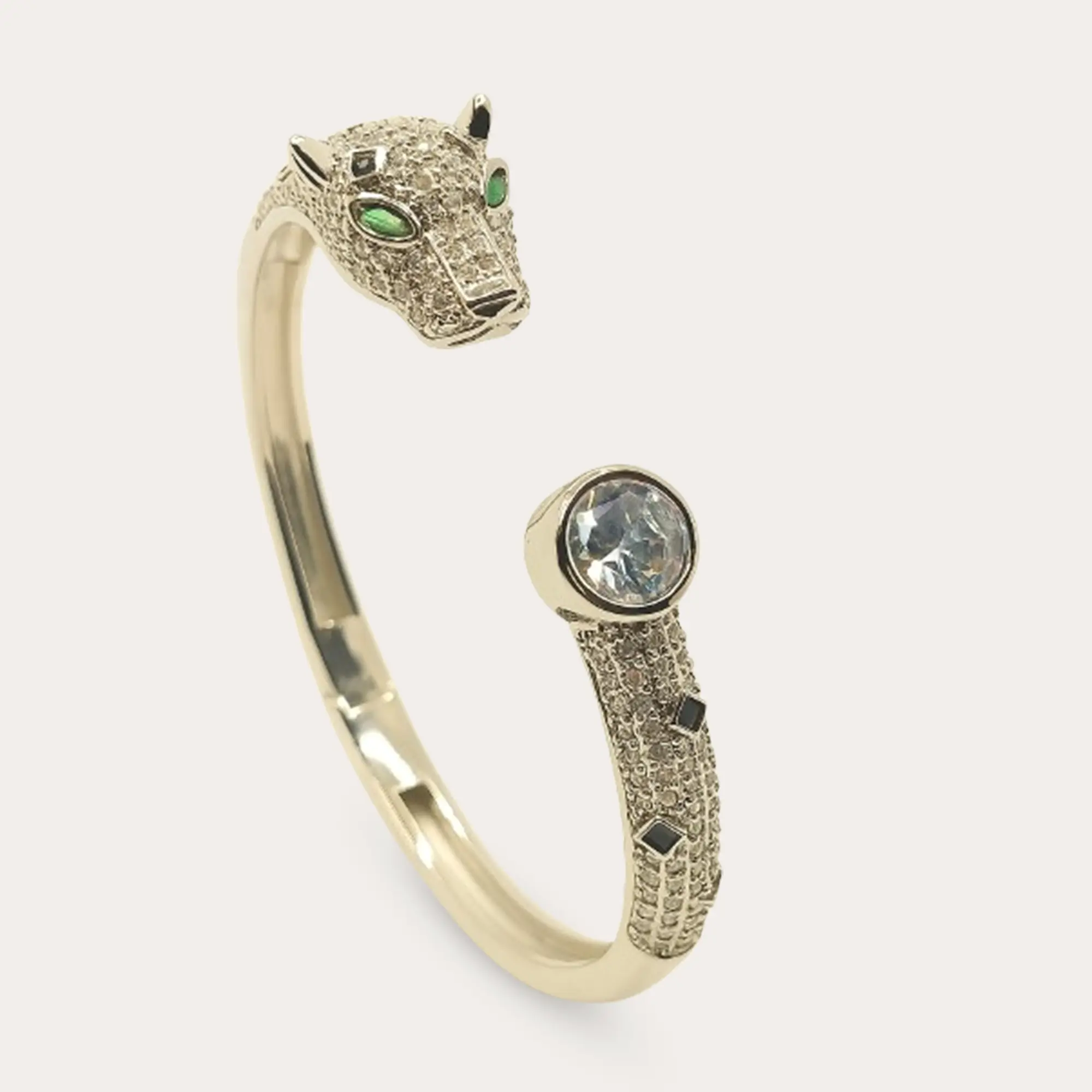 Diamond Silver Panther Bracelet - Main