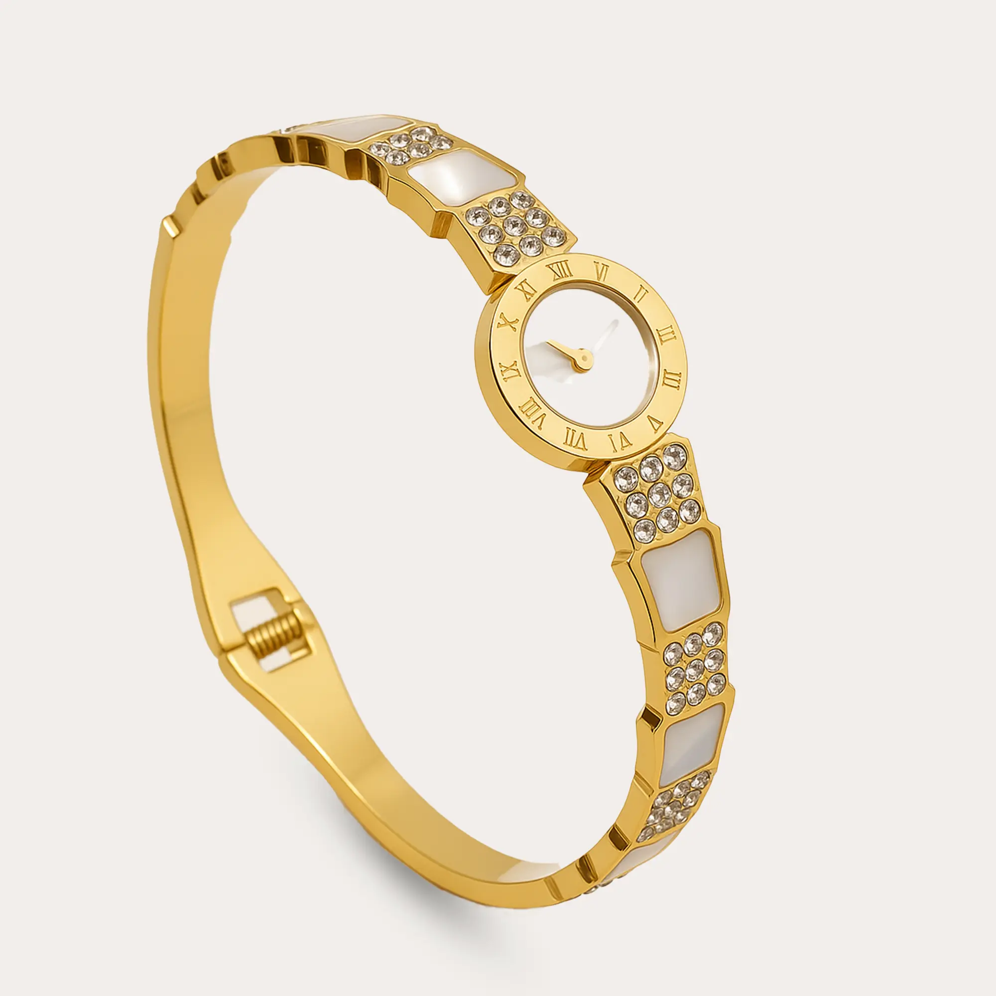 AD-Studded-Gold-Plated-Bracelet