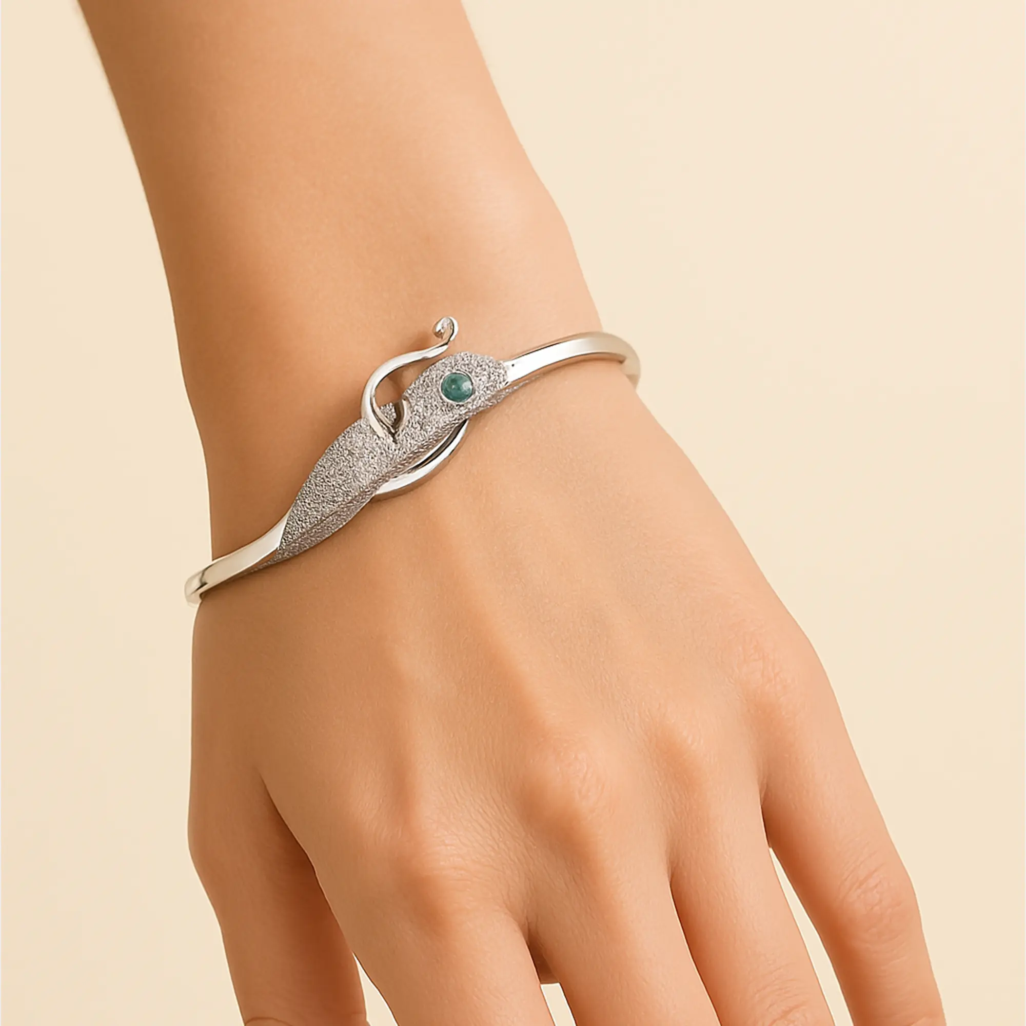 JHAAR Alloy Platinum Bracelets for Women - Hover