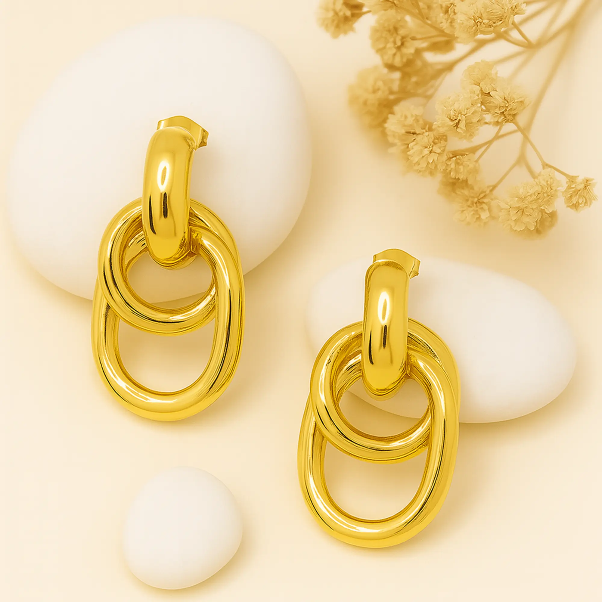 Two Roll Earring - Hover