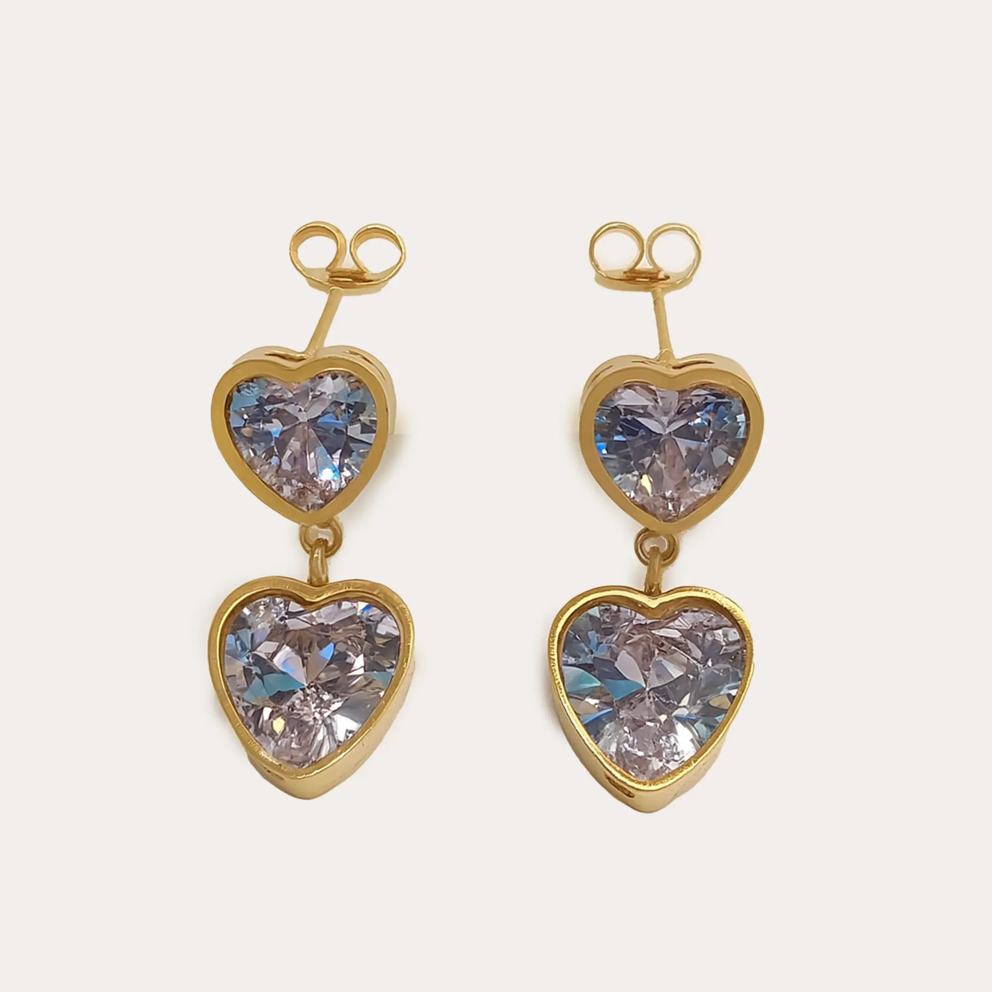 Dimond Shape Golden Color Stylish Earring - Main