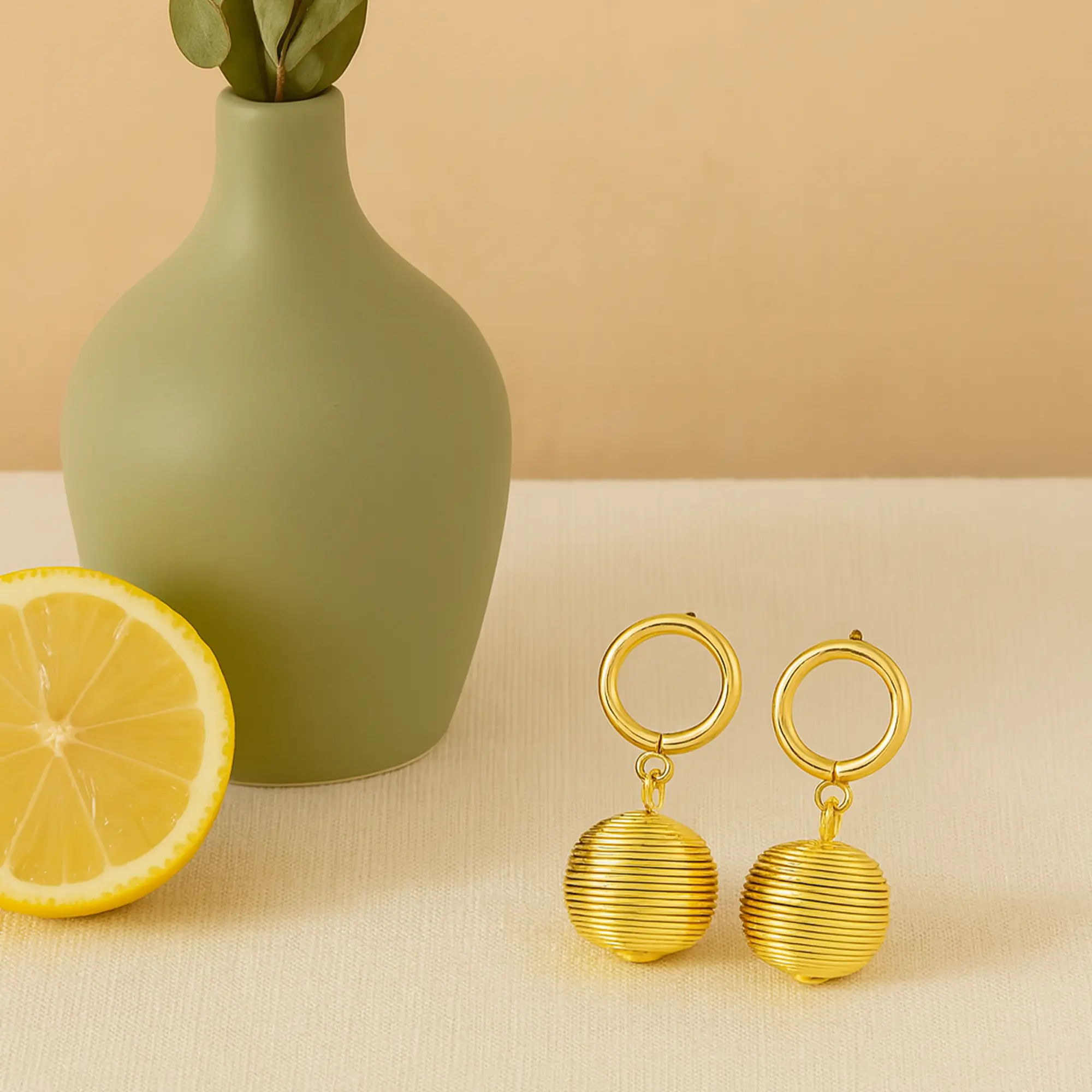 Textured Sphere Dangles - Hover