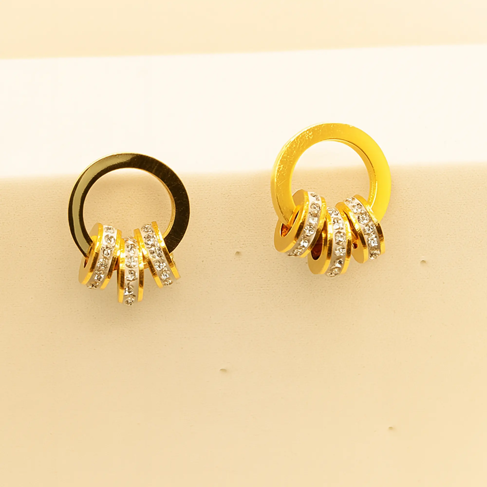 Golden Sparkle Hoops