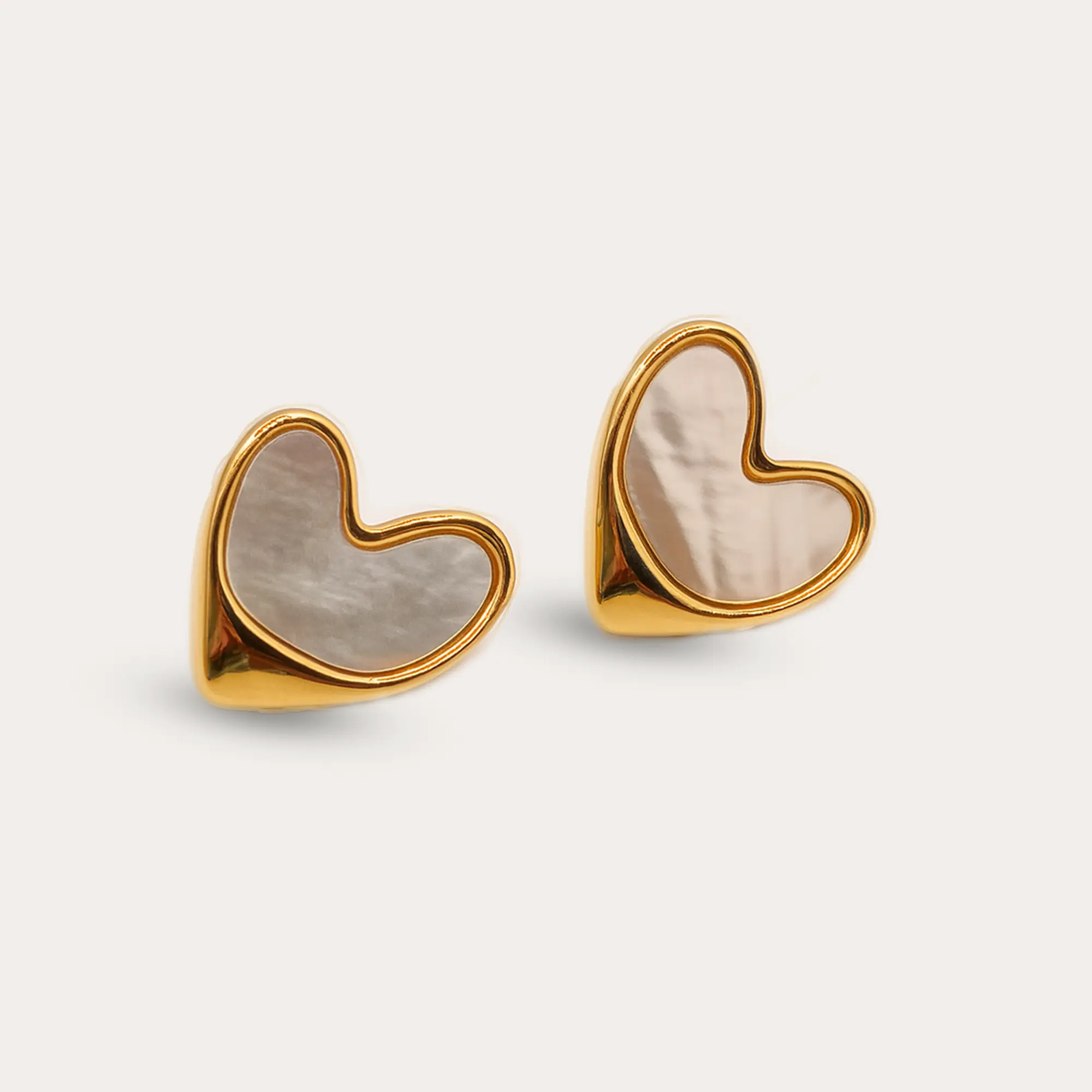 Golden & White Hearts