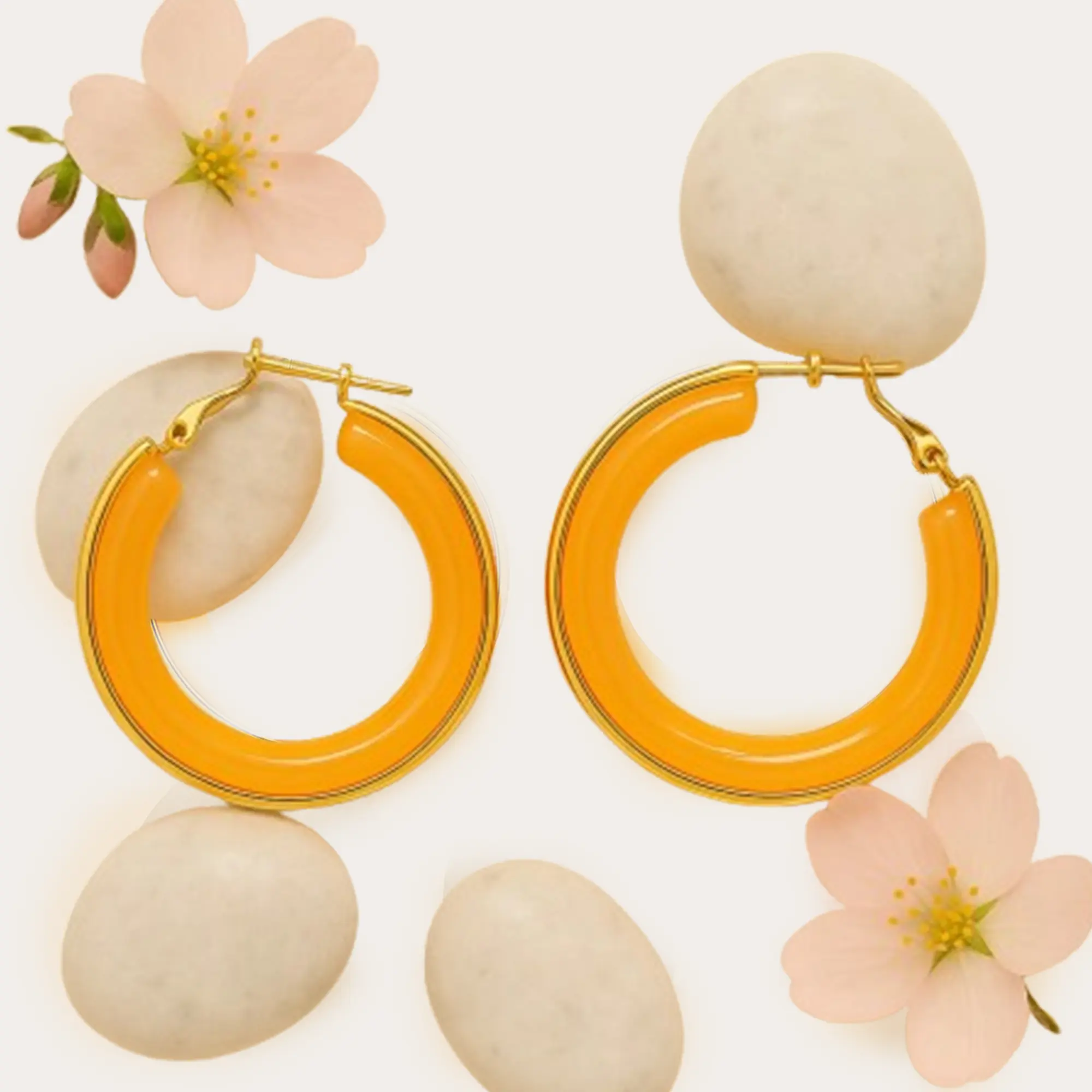 Two-Tone Resin Hoops, Wide Band Hoops - Main