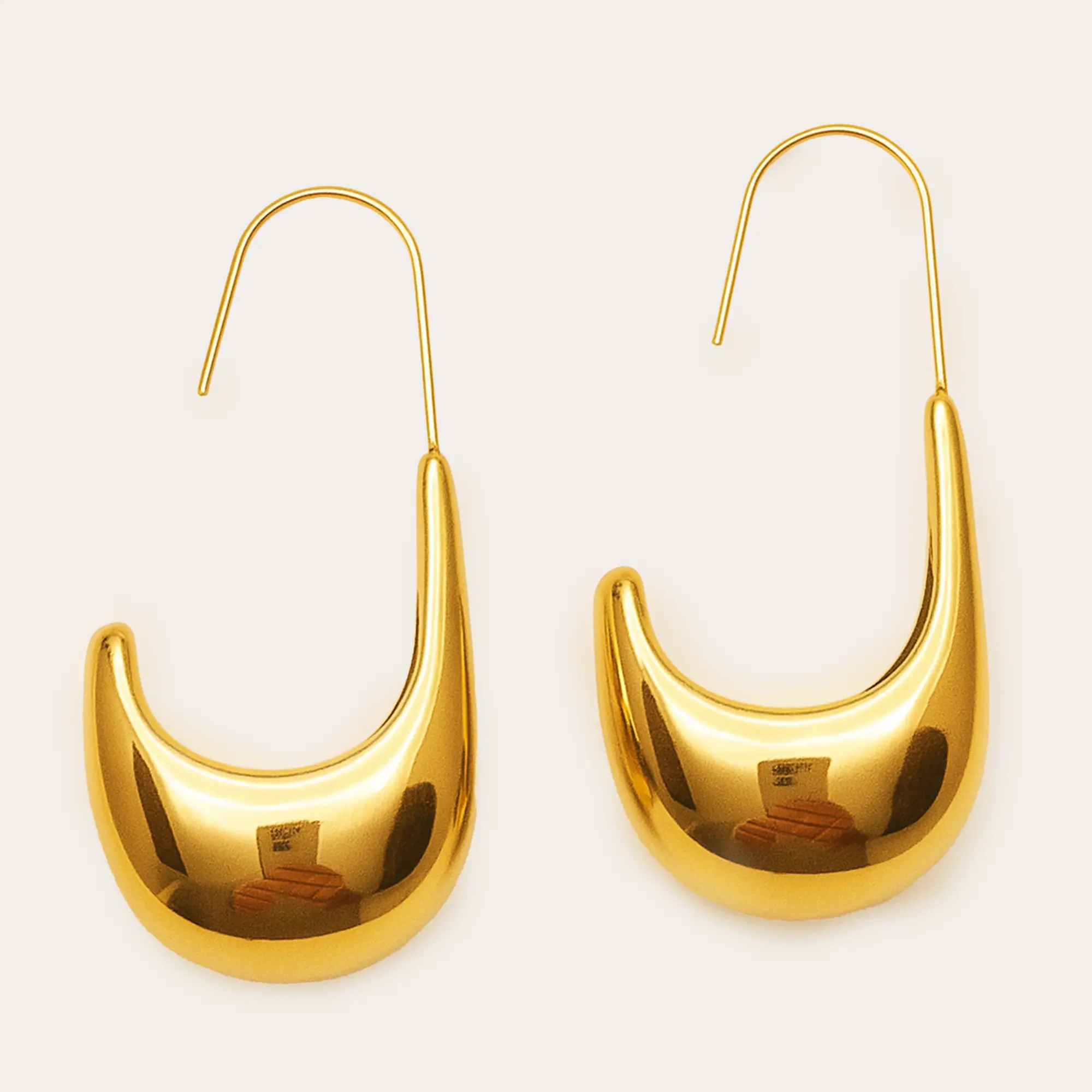 Golden Crescent Hoops