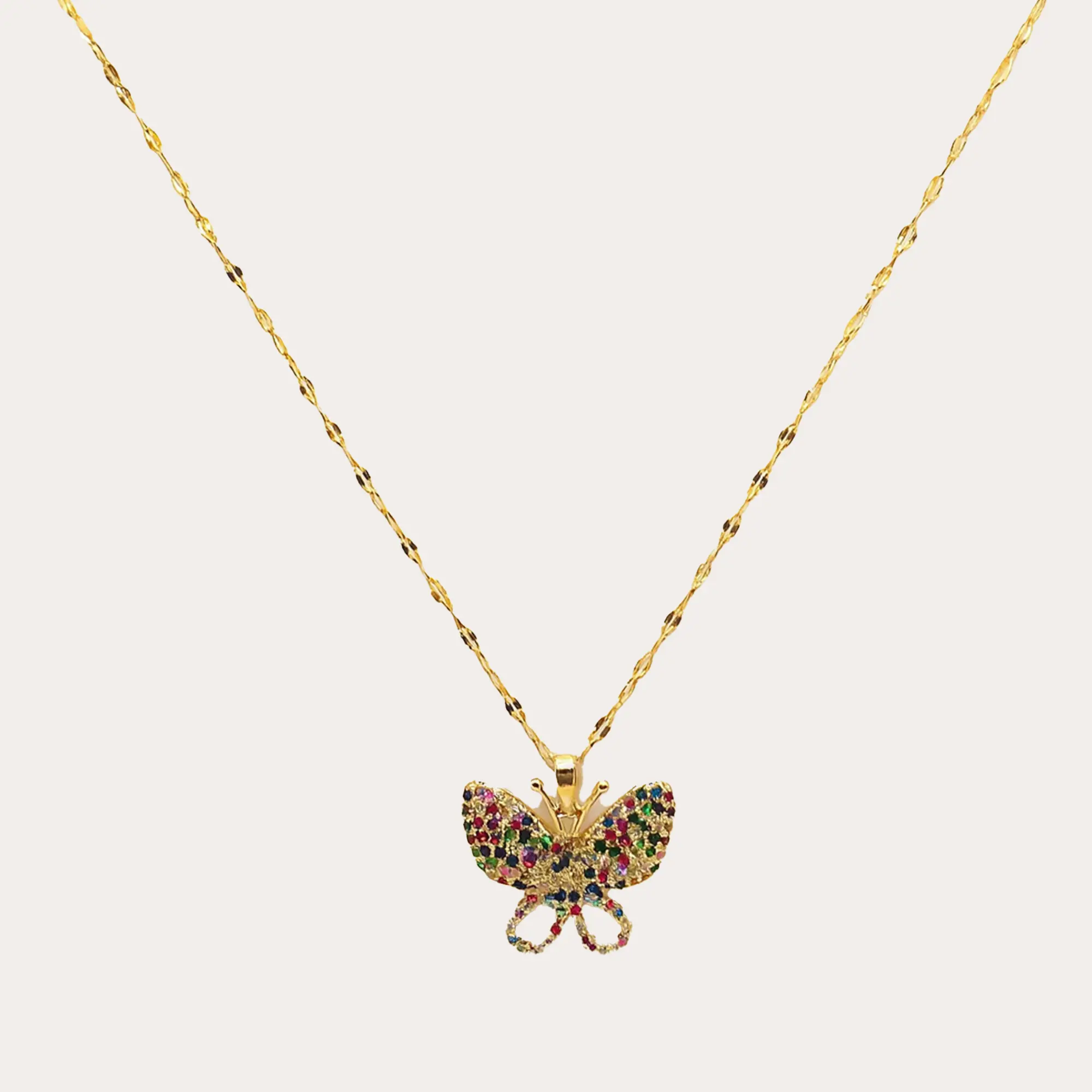 Butterfly Layered Necklace - Main