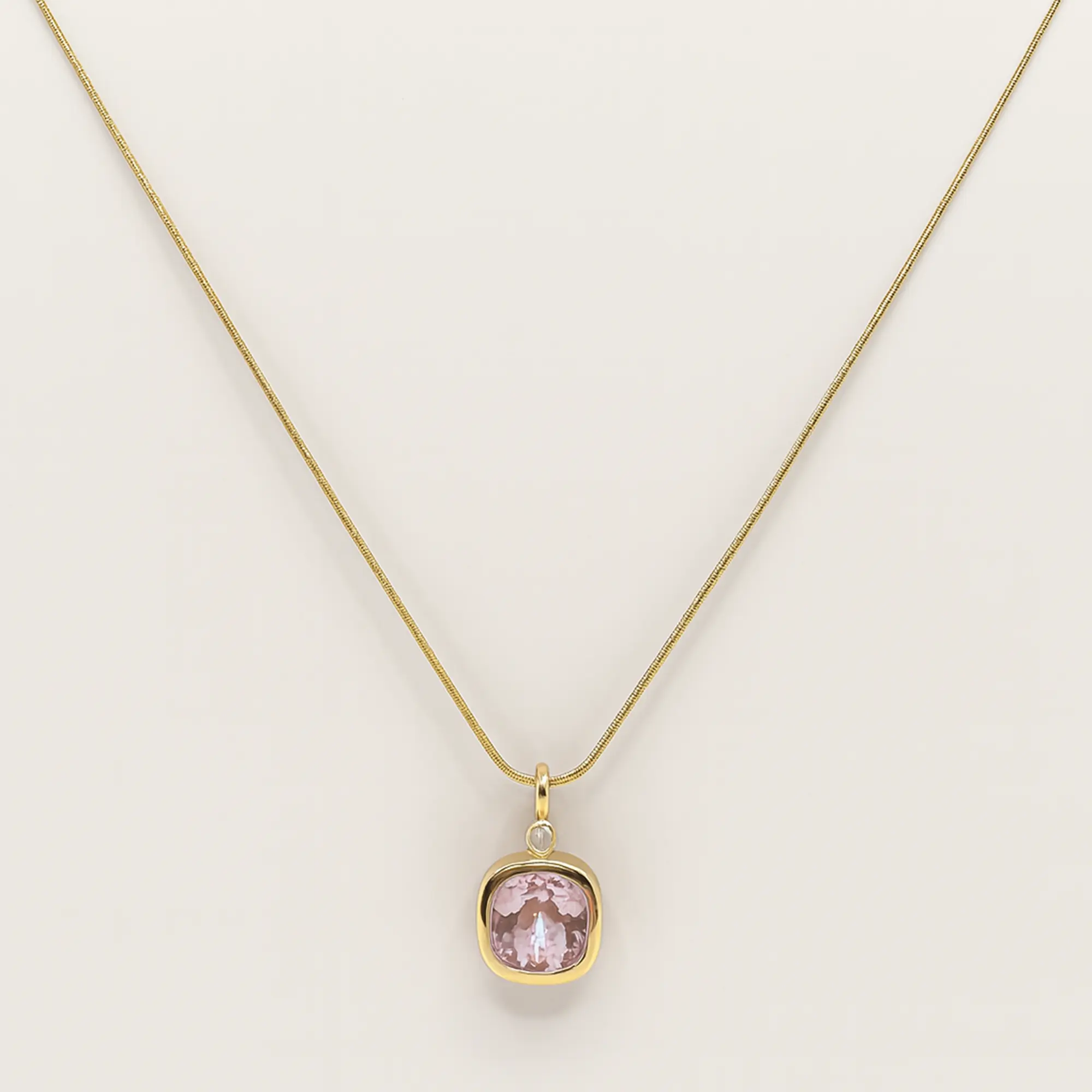 Golden Gemstone Pendant - Hover