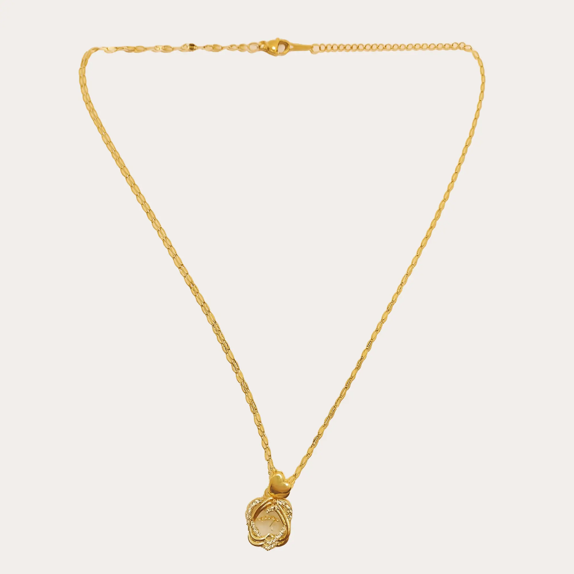 Petite Circle Charm Necklace - Main