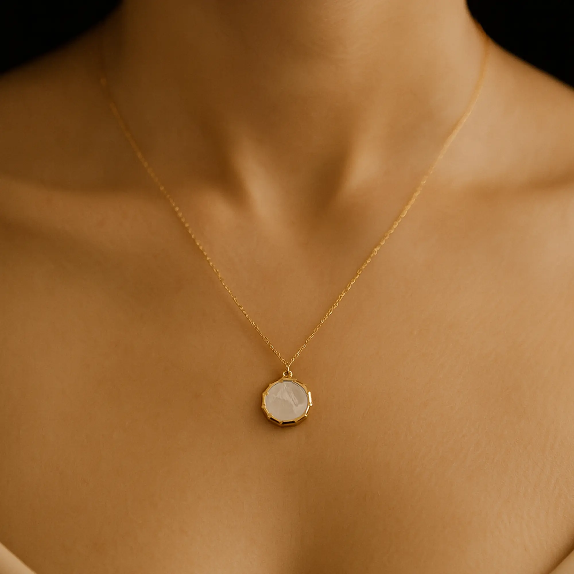 Halo Charm Necklace - Hover