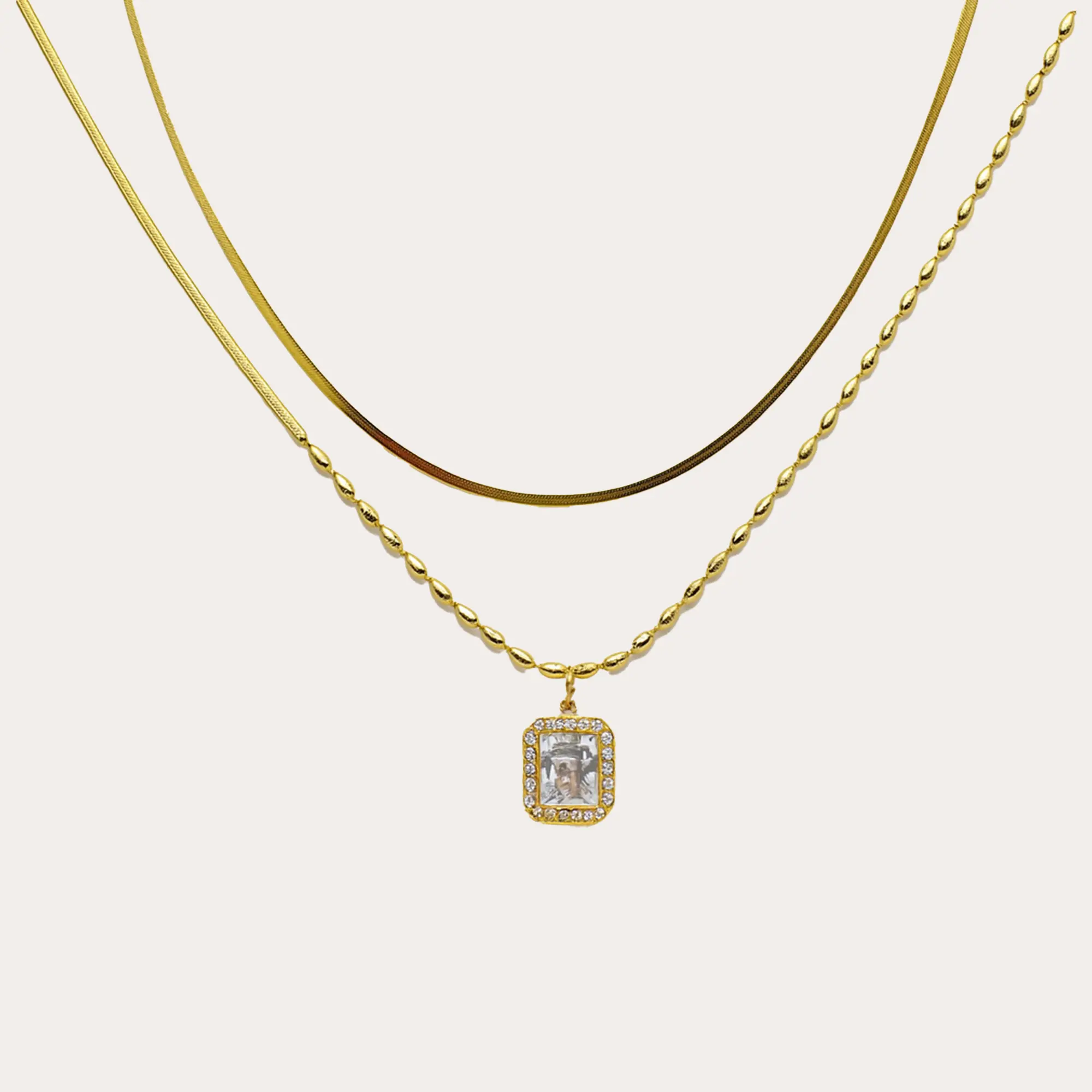 Golden Sparkle Layer Necklace - Main