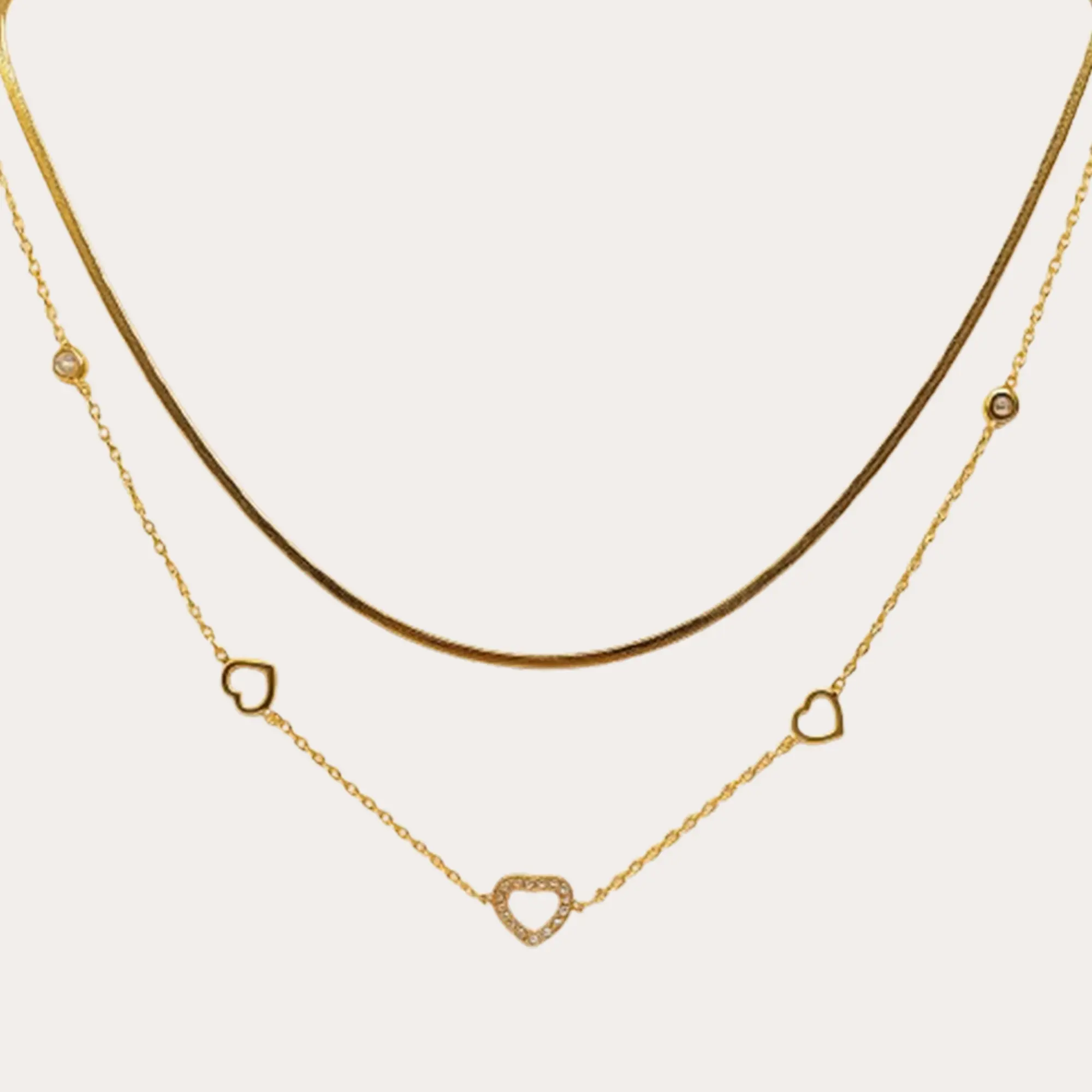 Multi-Heart Layered Necklace
