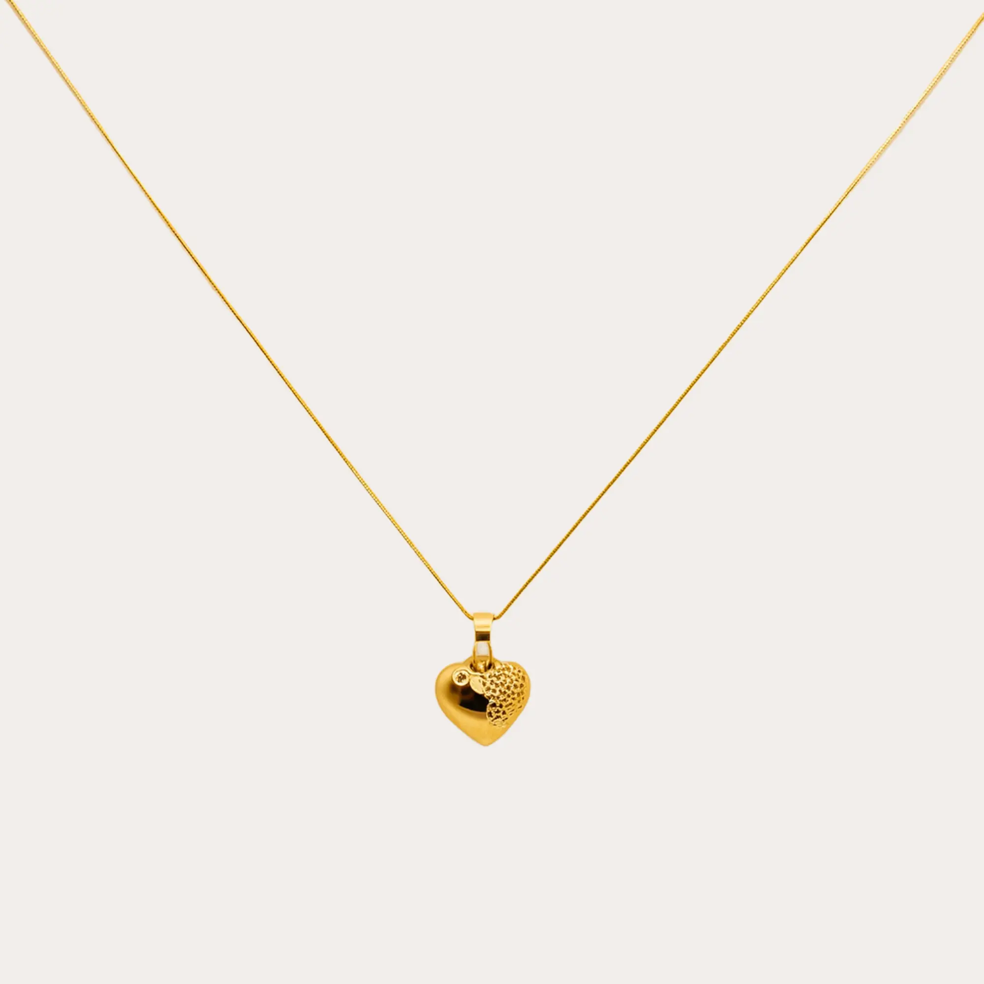 Chunky Heart Pendant Necklace - Main