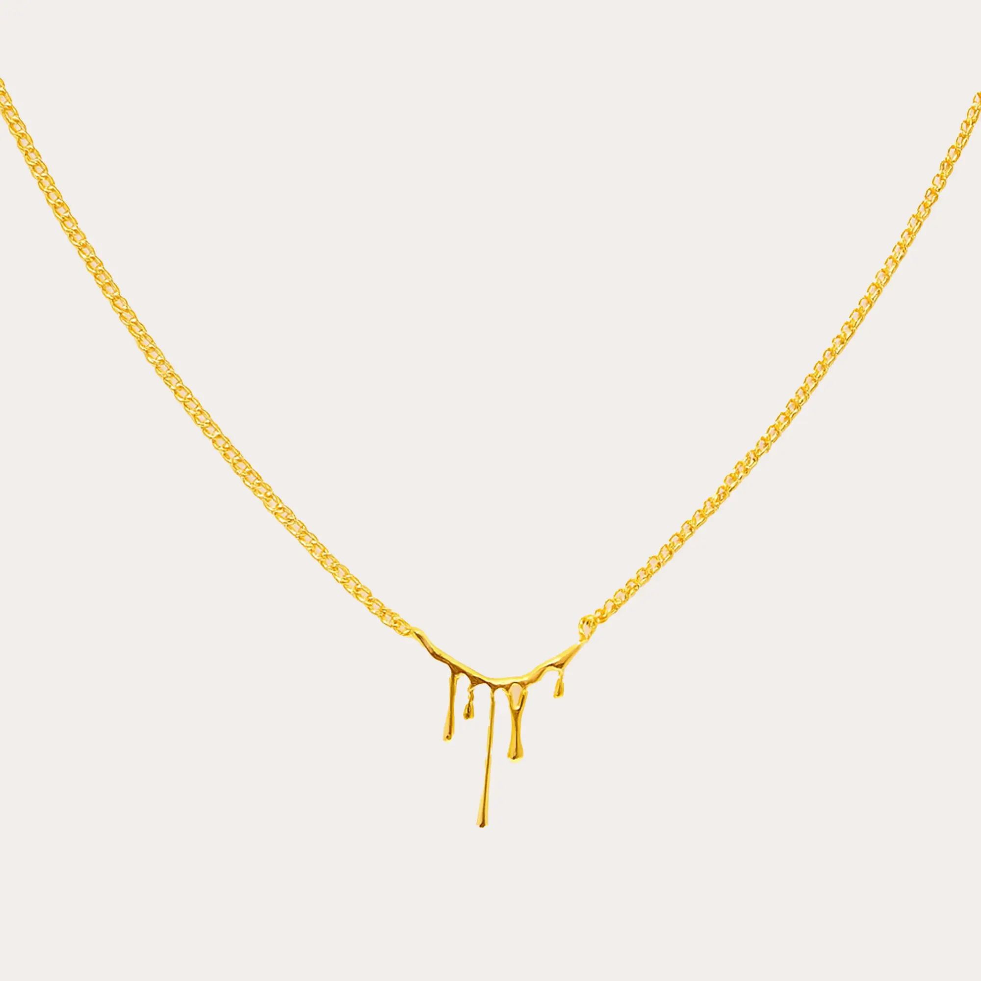 Melted Gold Drop Necklace