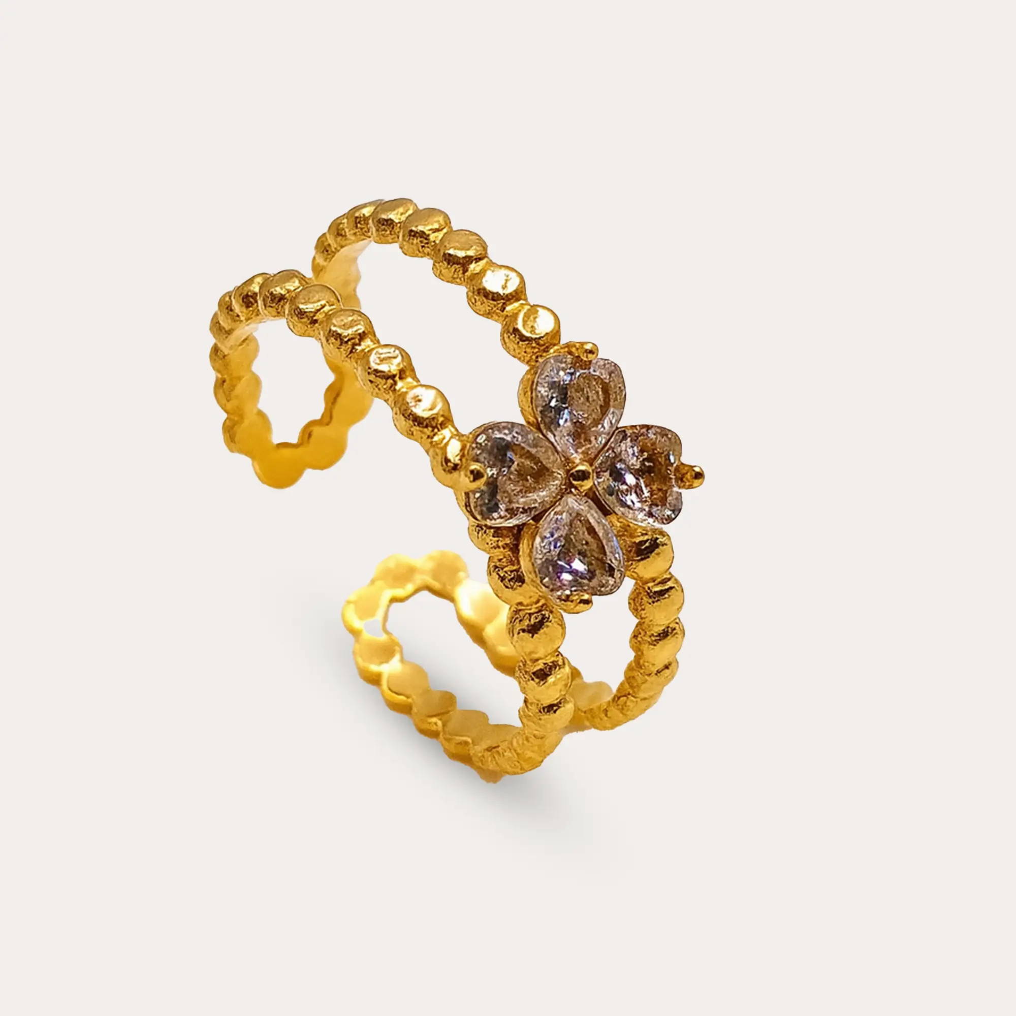 Golden Pave Band Ring - Main