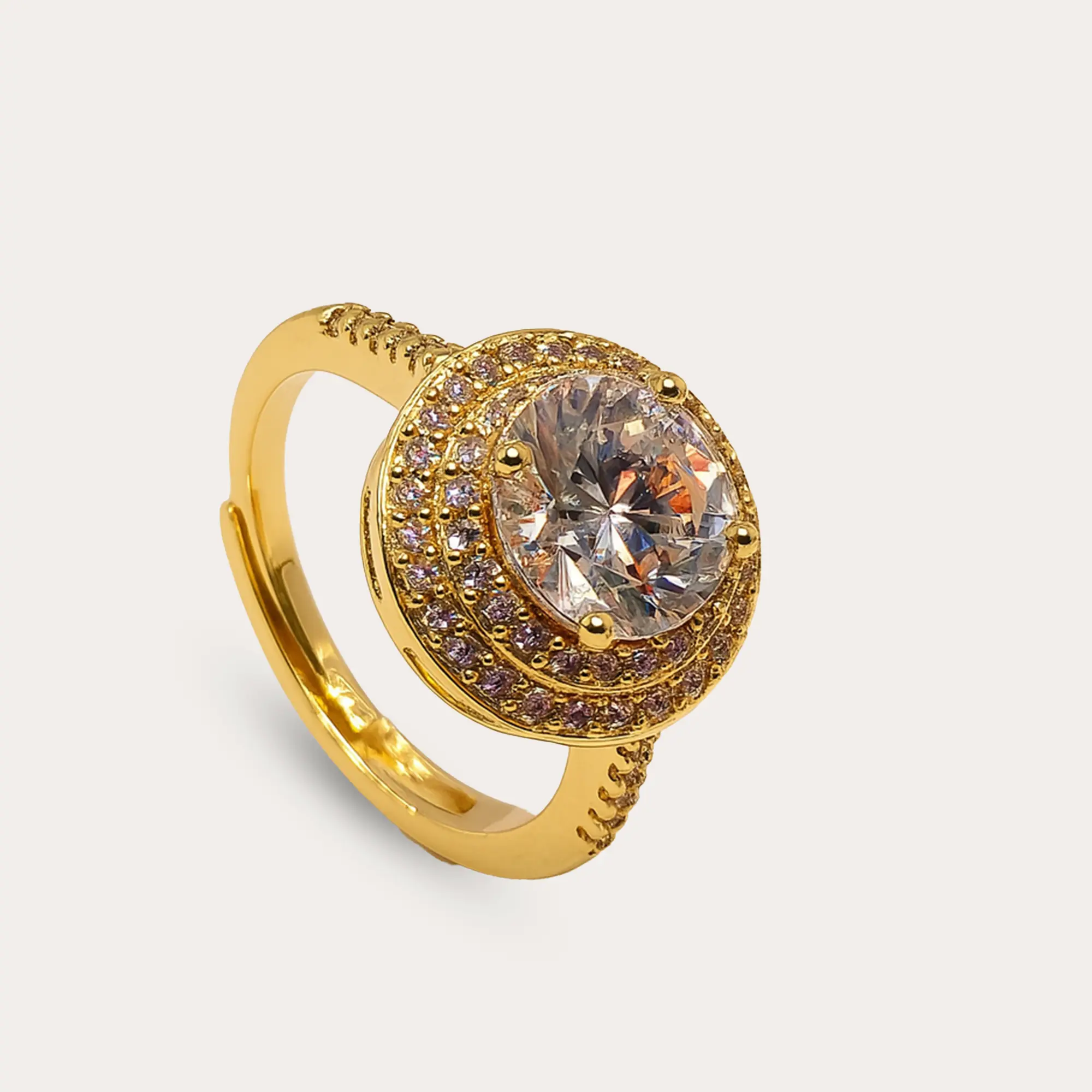 King Diamond Gold Ring - Main