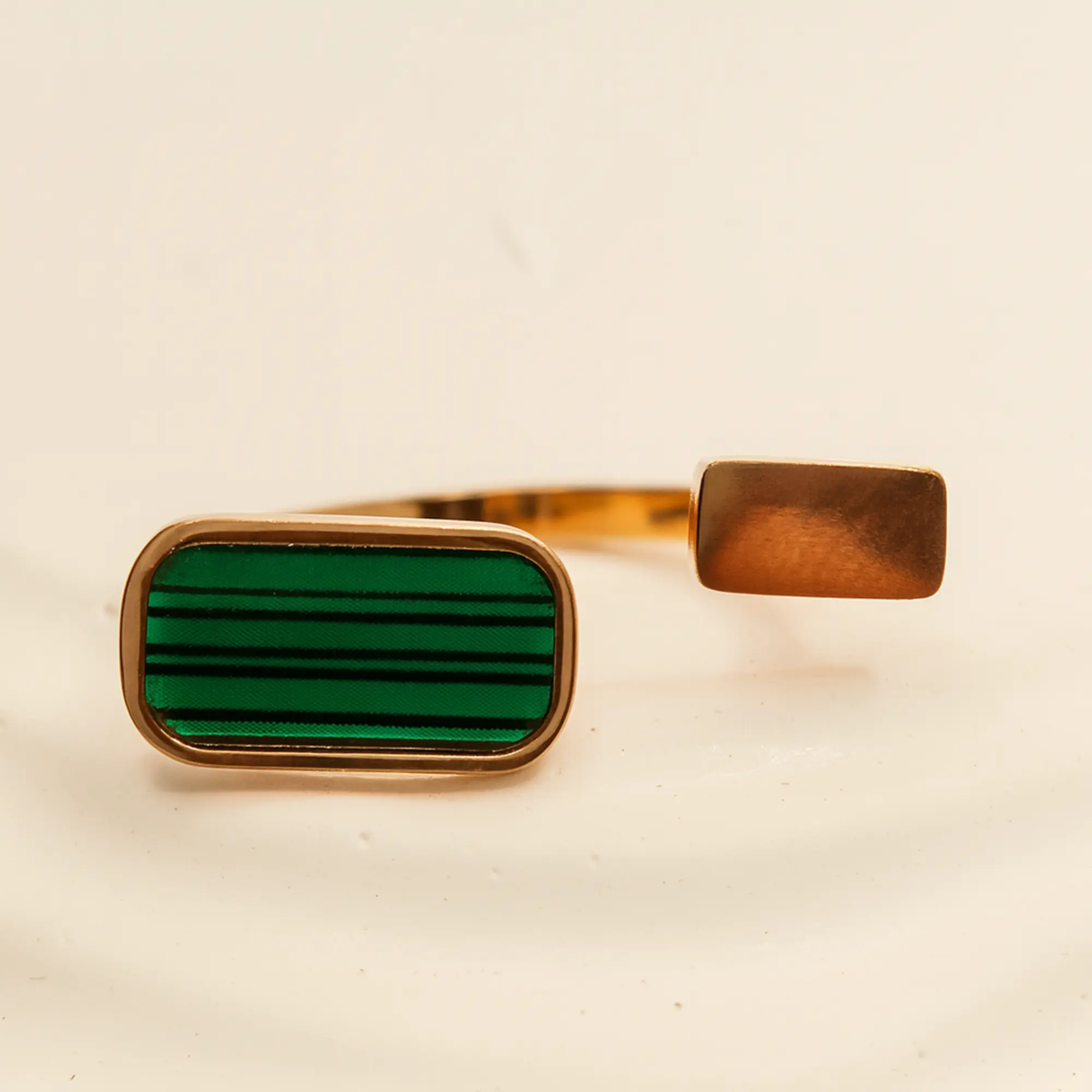Bold Green Stone Ring - Hover