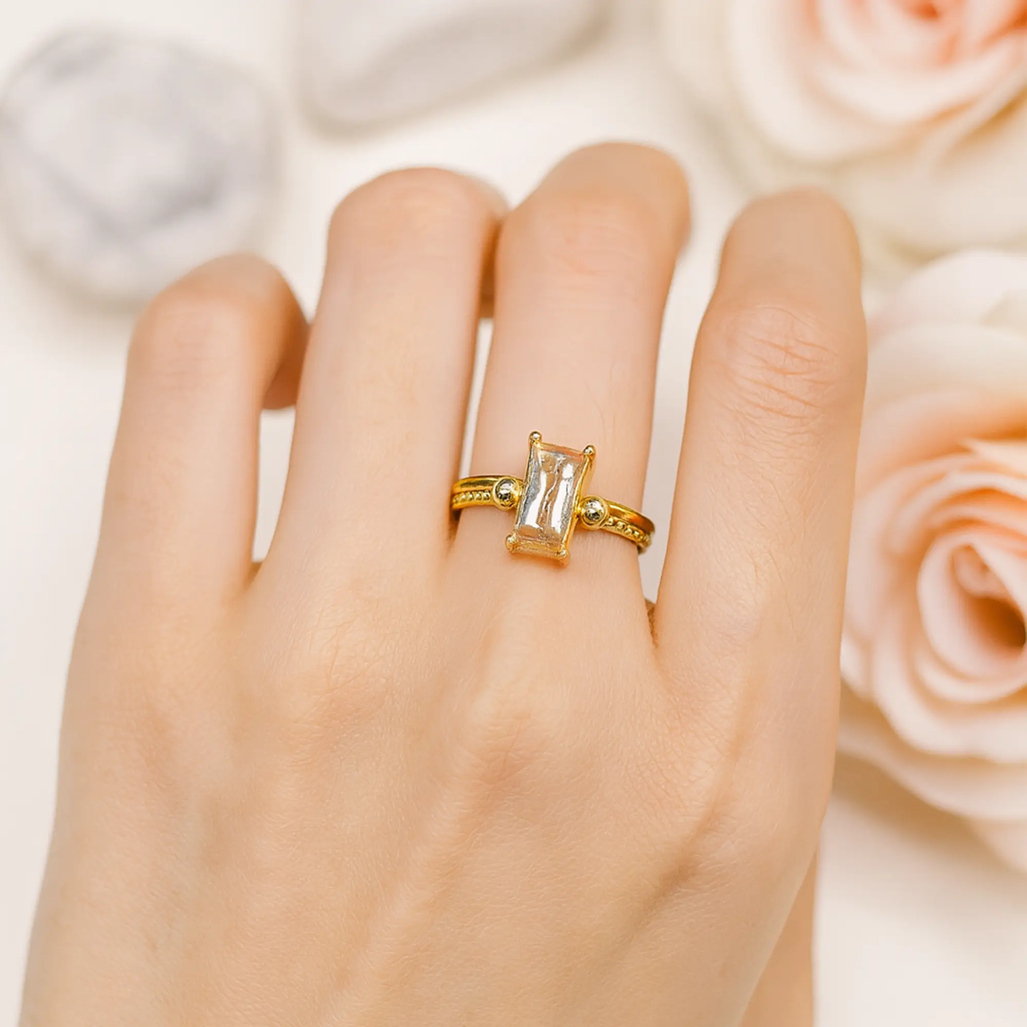 Shaan Stone Ring - Hover