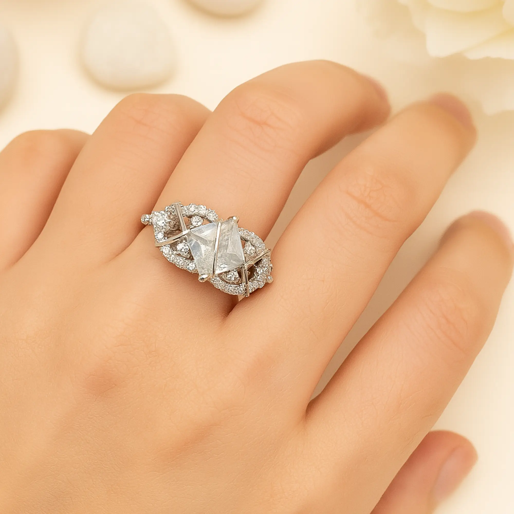 Pave Cluster Ring - Main